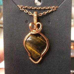 Tiger Eye Heart Necklace